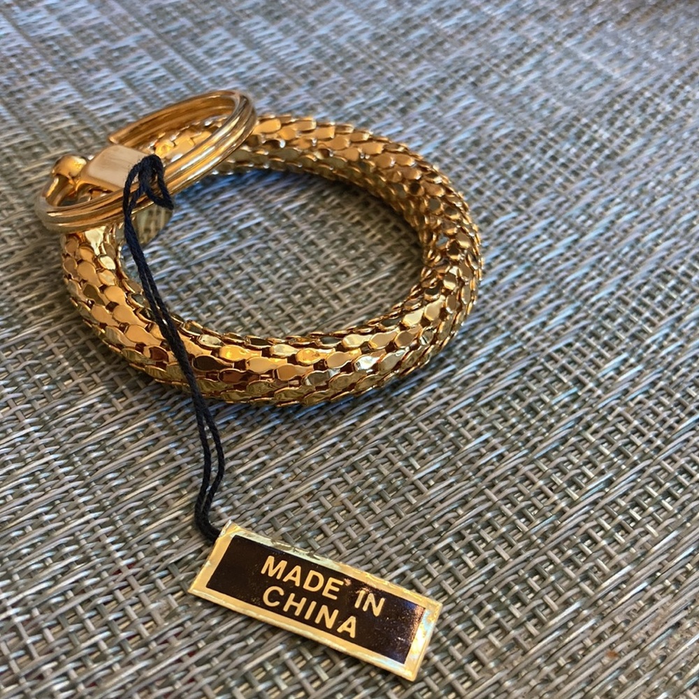 Gold toned key chain